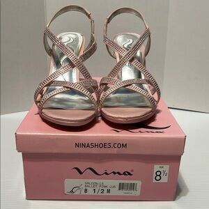 Nina Women's Ballet Pink Strappy Heels